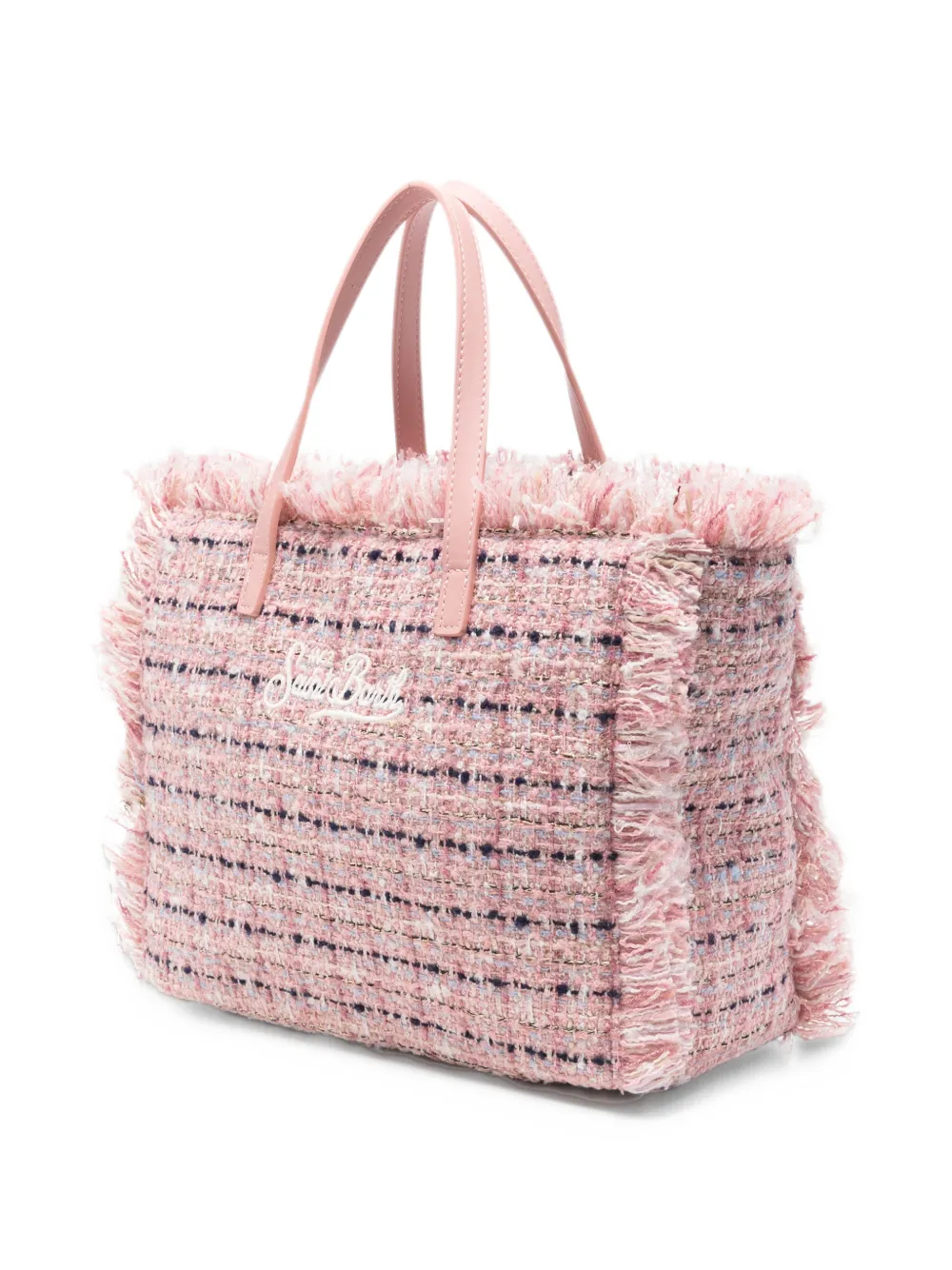 MC2 Saint Barth Colette tweed tote bag Roze