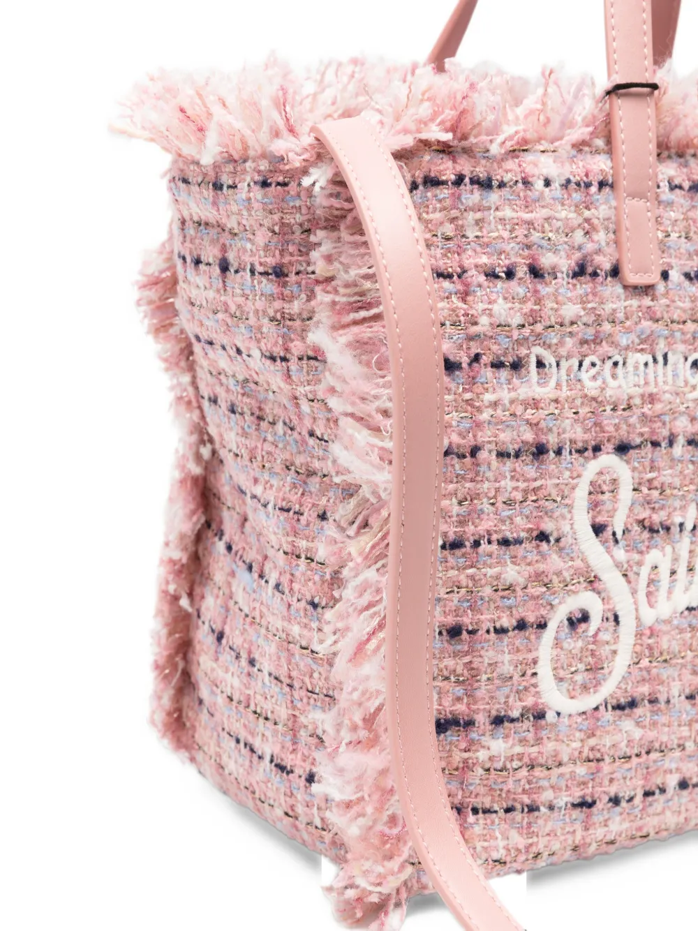 MC2 Saint Barth Colette tweed tote bag Roze