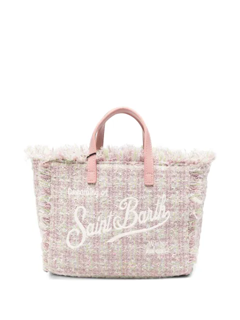 MC2 Saint Barth mini Vanity frayed-tweed shoulder bag
