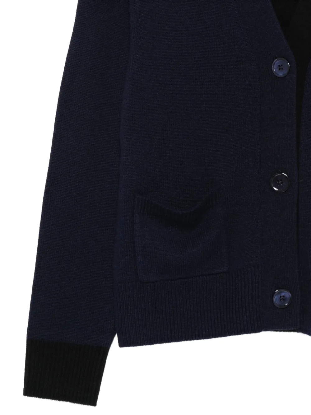 Majestic Filatures Vest met colourblocking Blauw