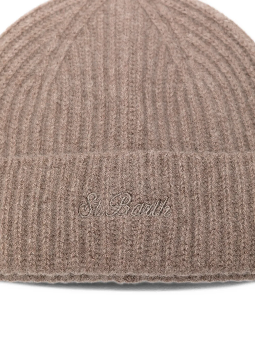 MC2 Saint Barth Wengen ribbed-knit cashmere beanie hat Bruin