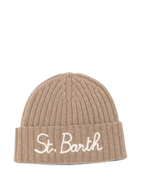 MC2 Saint Barth Wengen embroidered ribbed-knit beanie hat