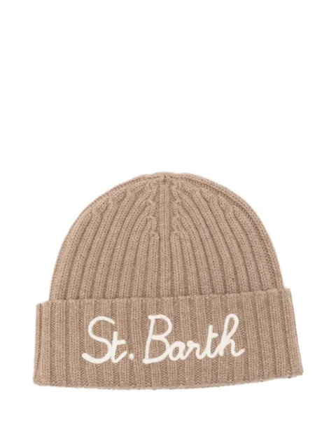 MC2 Saint Barth Wengen embroidered ribbed-knit beanie hat
