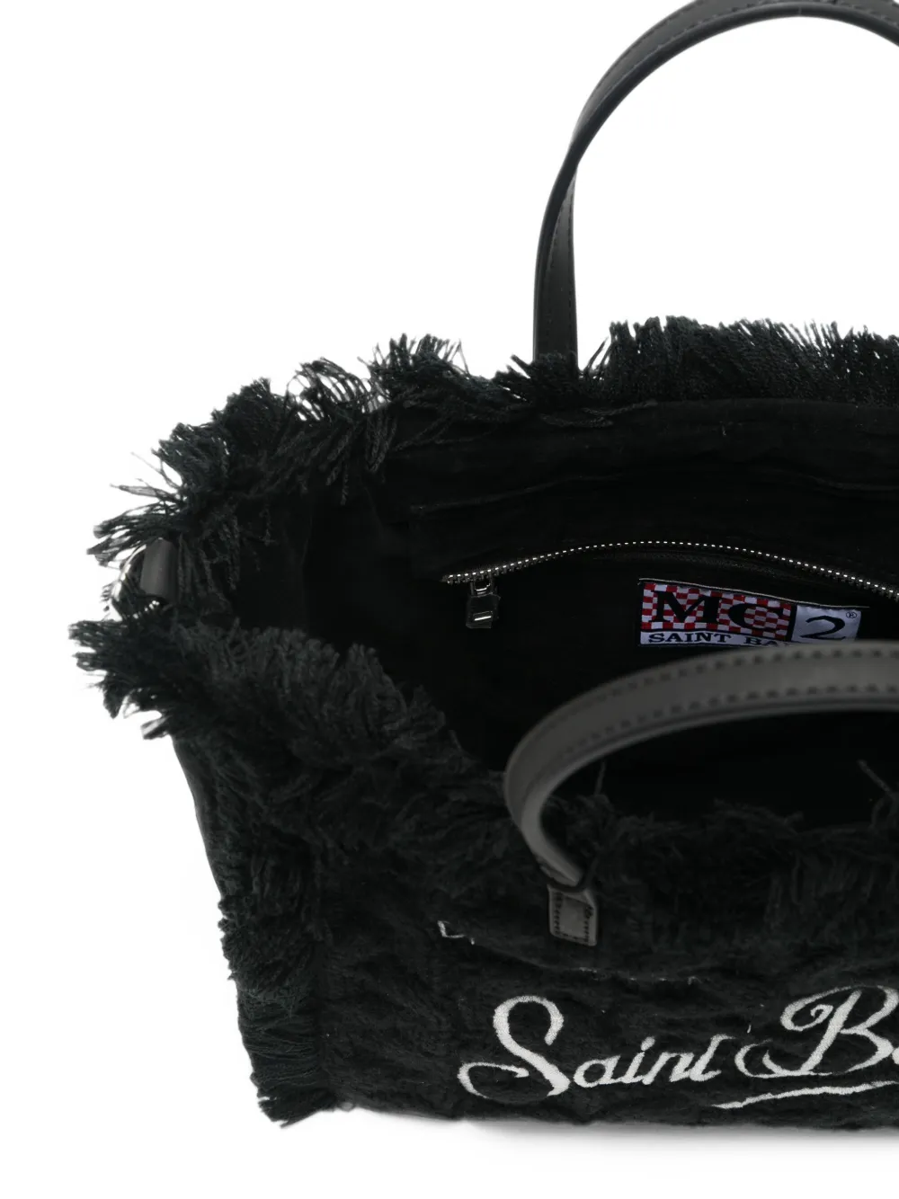 MC2 Saint Barth Colette shopper met franje Zwart