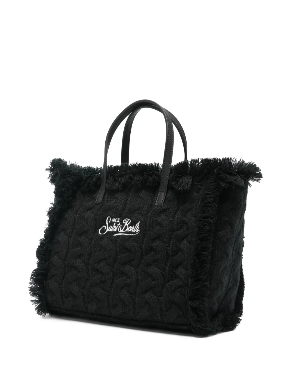 MC2 Saint Barth Colette shopper met franje Zwart
