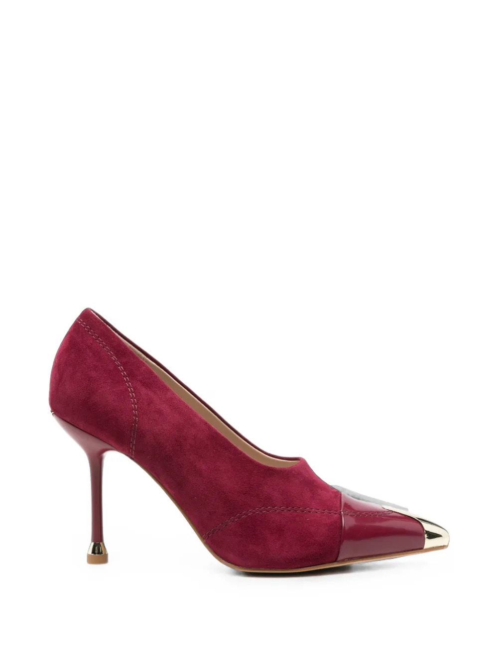 LIU JO metal-tip suede pumps Rood