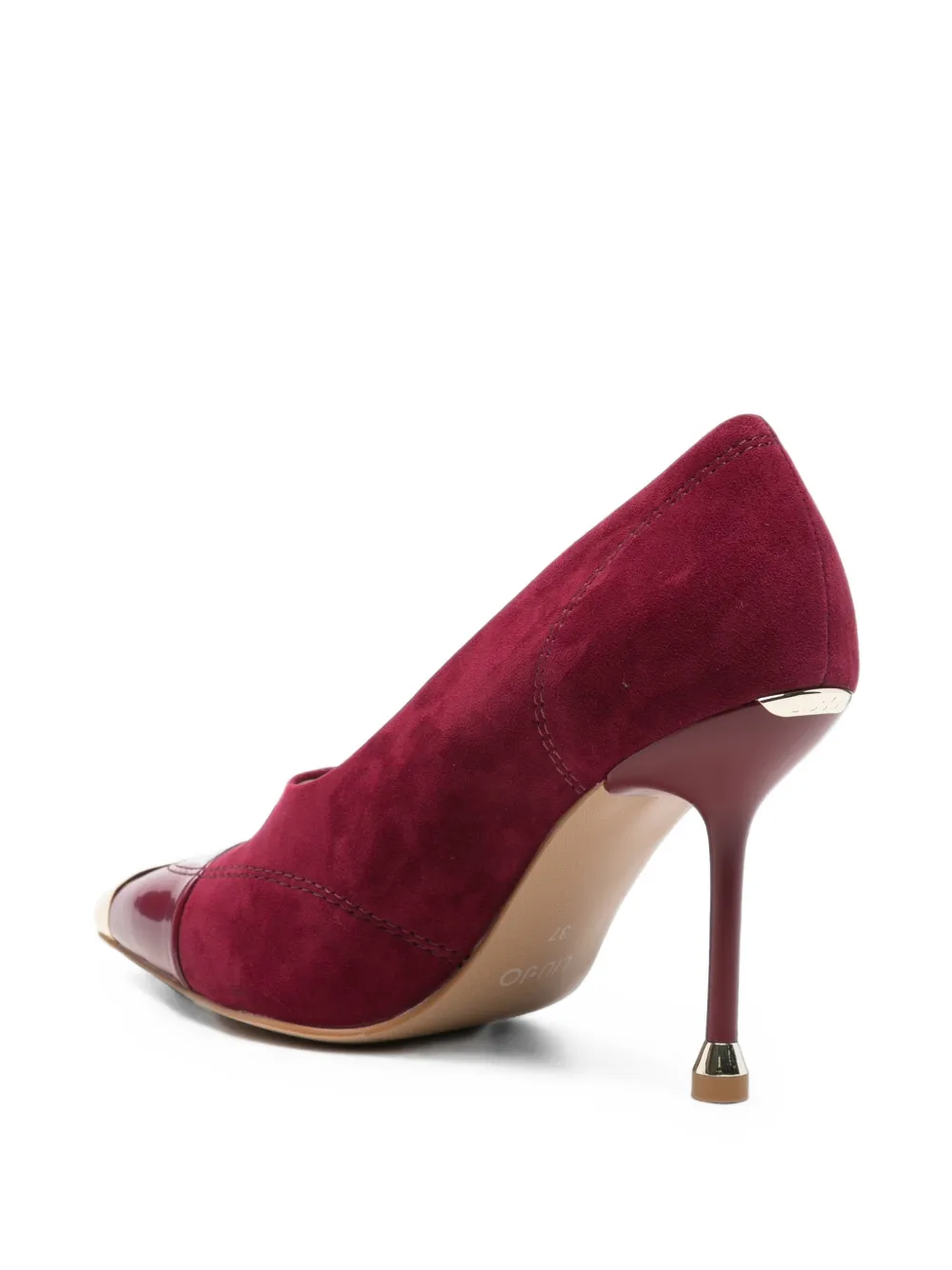 LIU JO metal-tip suede pumps Rood