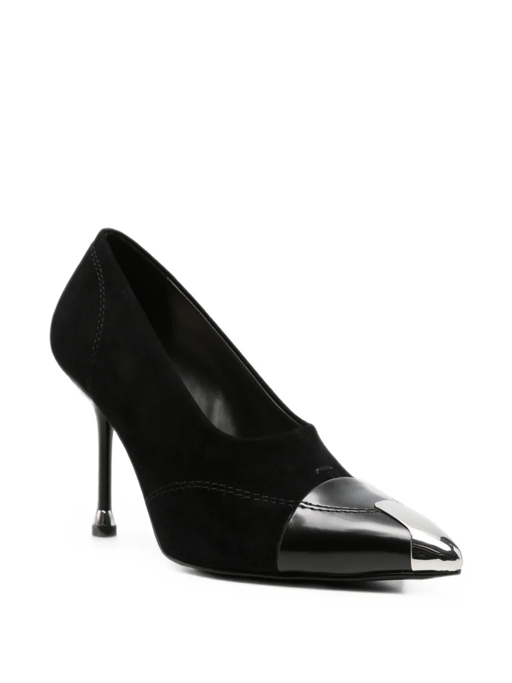 LIU JO metal-tip panelled pumps Zwart