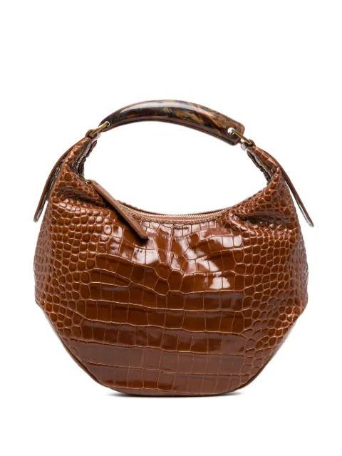 VISONA` Ambra croc-effect leather tote bag