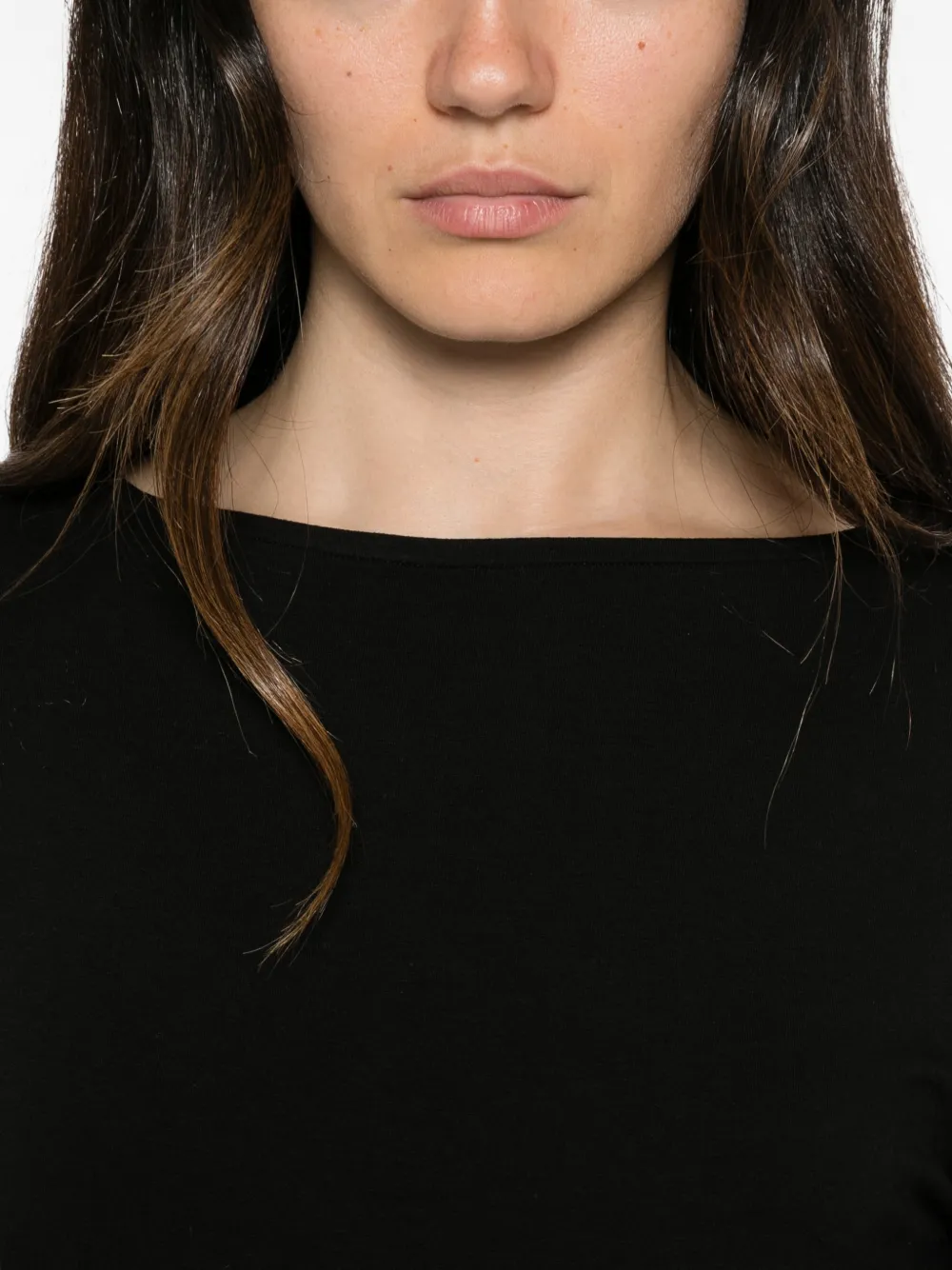 Majestic Filatures T-shirt met lange mouwen Zwart
