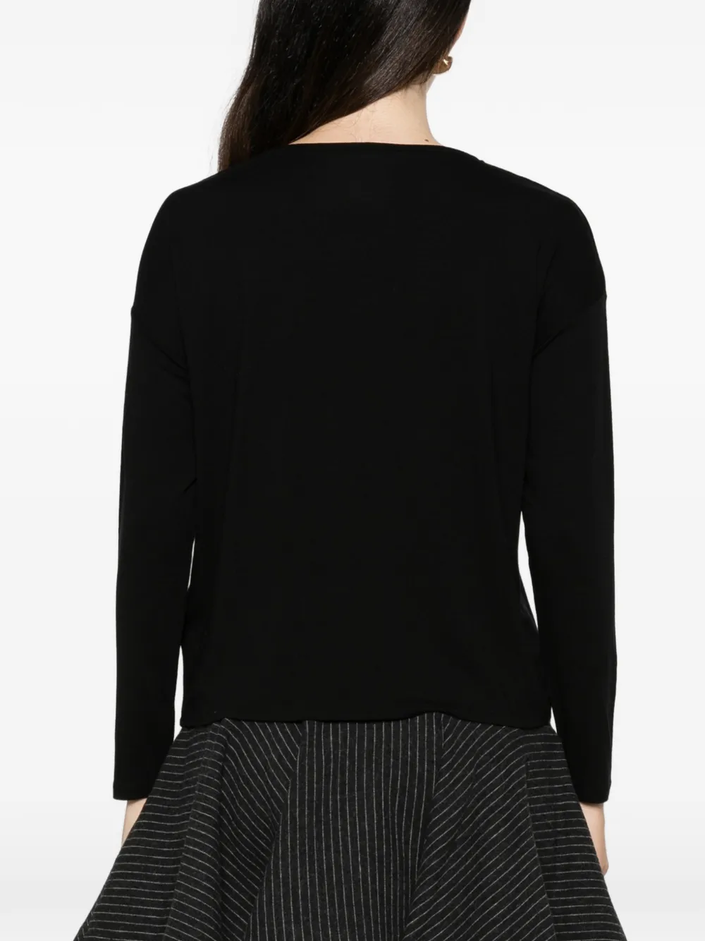 Majestic Filatures T-shirt met lange mouwen Zwart
