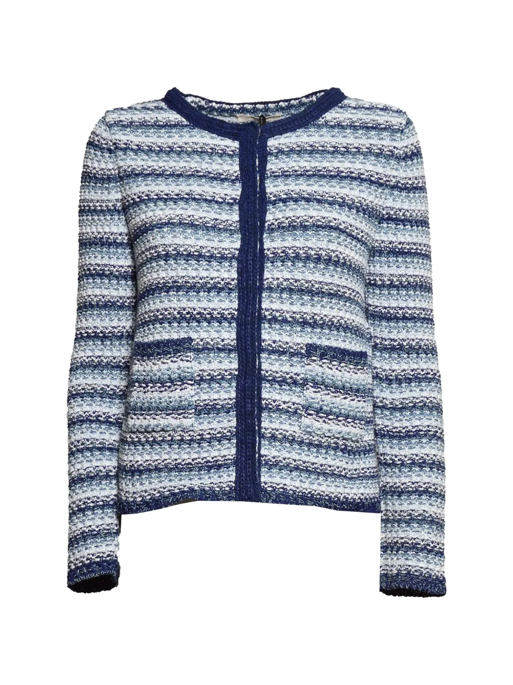 Charlott striped textured-knit jacket
