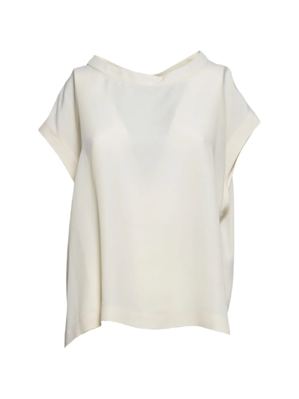 MOMONÌ boat-neck short-sleeve top - Toni neutri