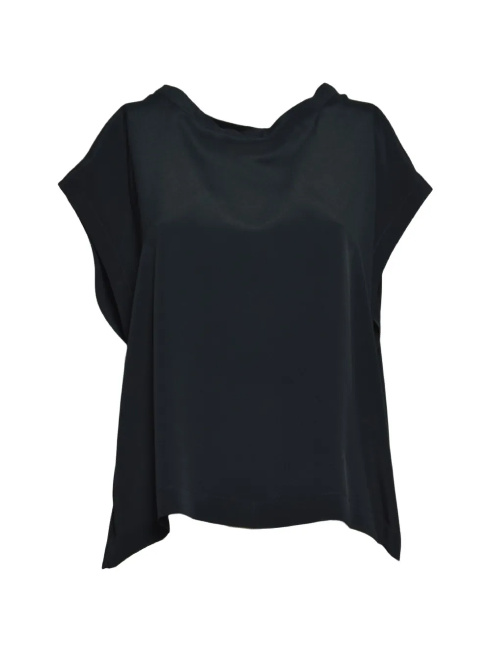MOMONÌ boat-neck short-sleeve top - Nero