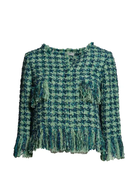 Charlott houndstooth fringed jacket