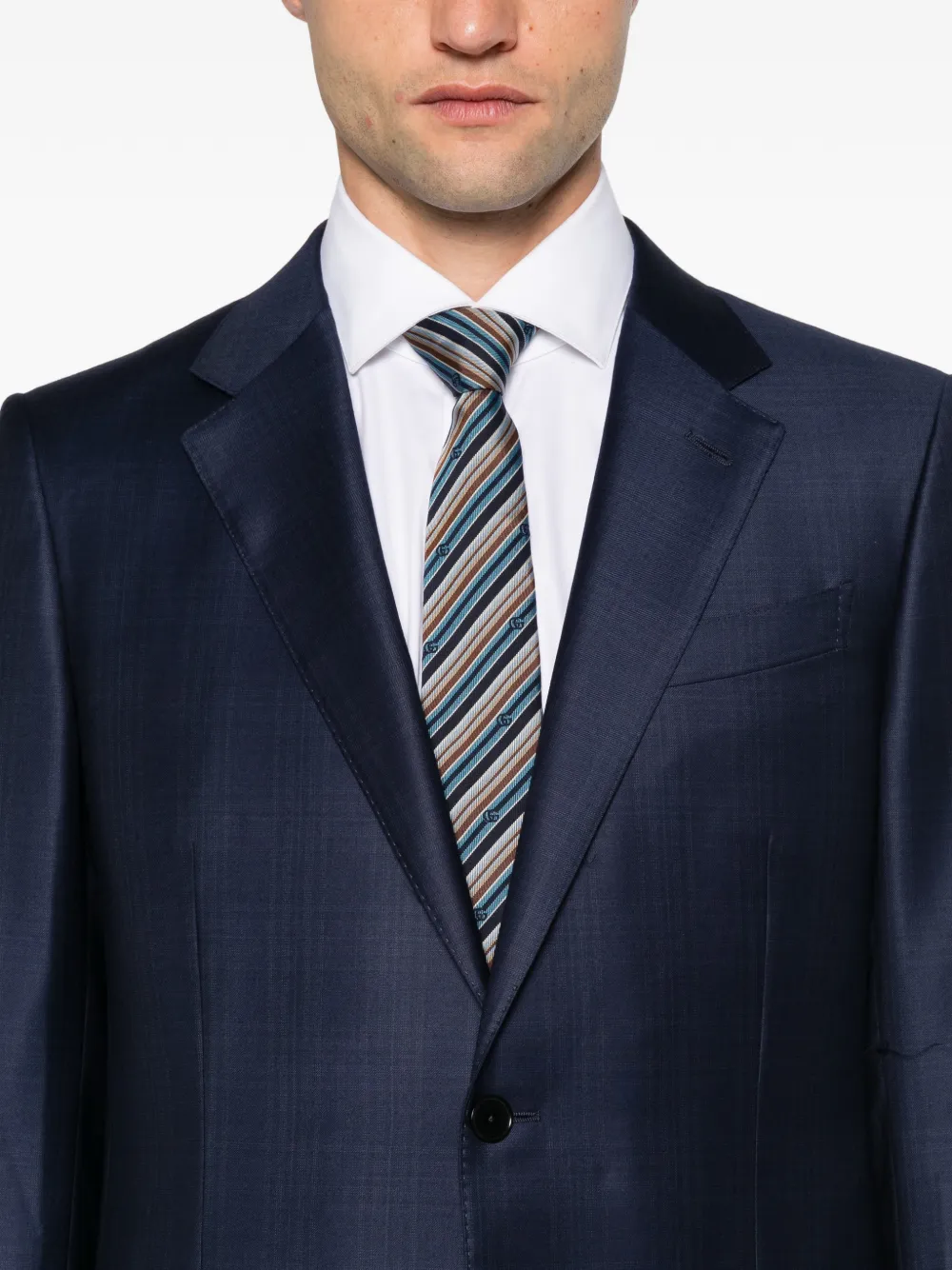 Zegna single-breasted suit Blauw