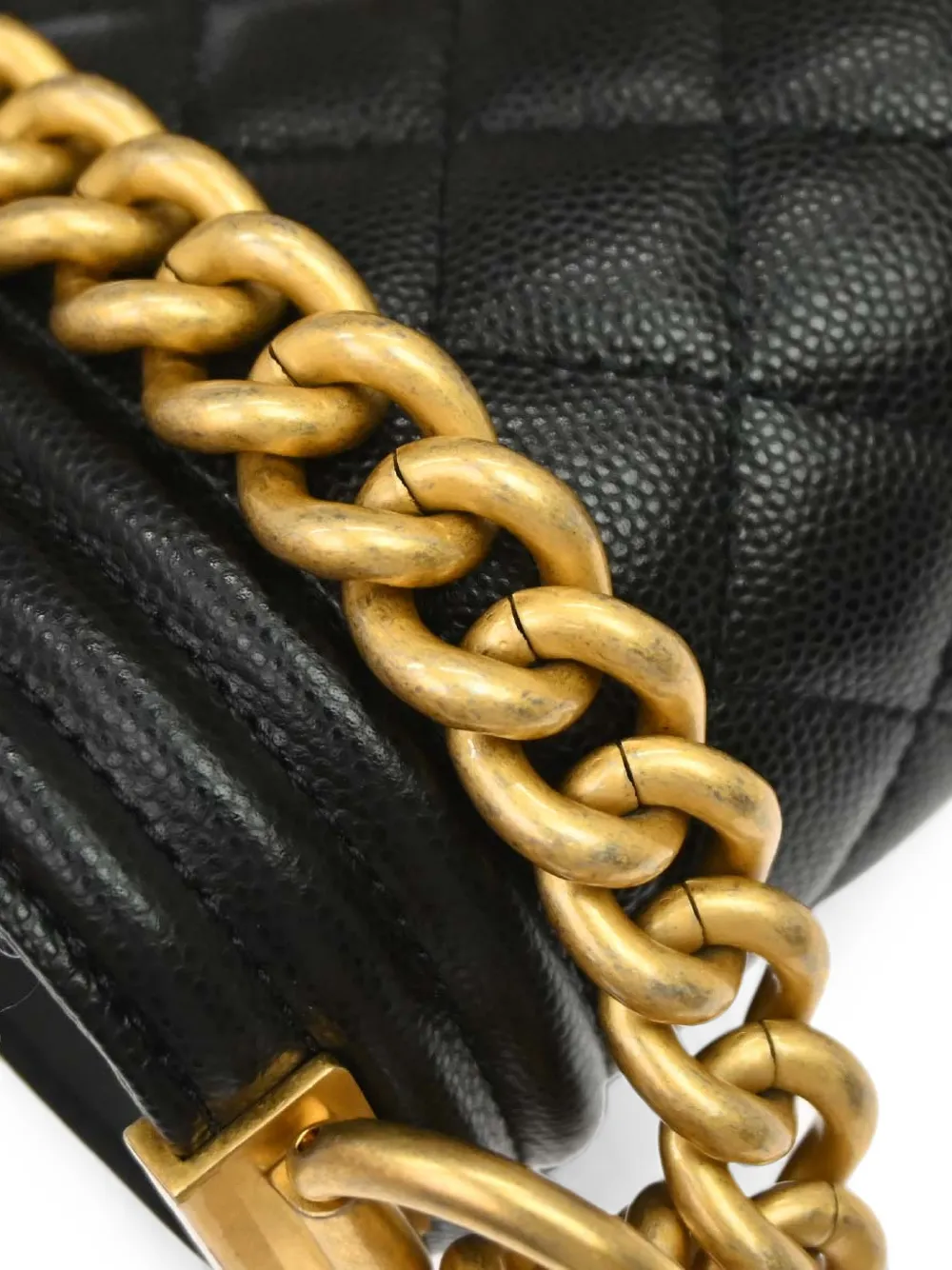 CHANEL Pre-Owned 2019 kleine Boy Chanel gewatteerde schoudertas Zwart