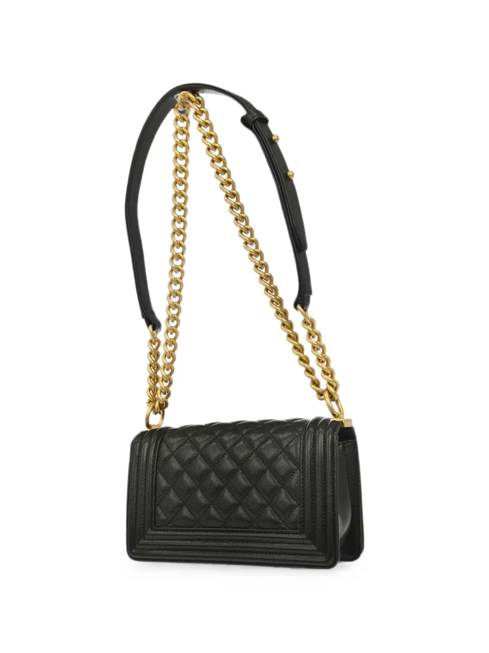 CHANEL Pre-Owned 2019 kleine Boy Chanel gewatteerde schoudertas Zwart