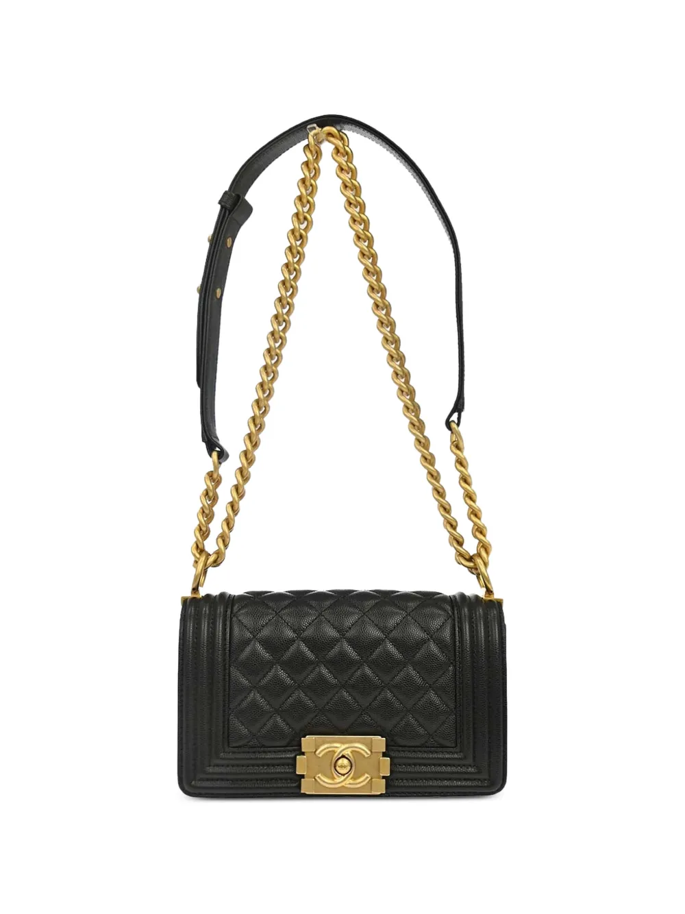 CHANEL Pre-Owned 2019 small Boy Chanel quilted shoulder bag - Black