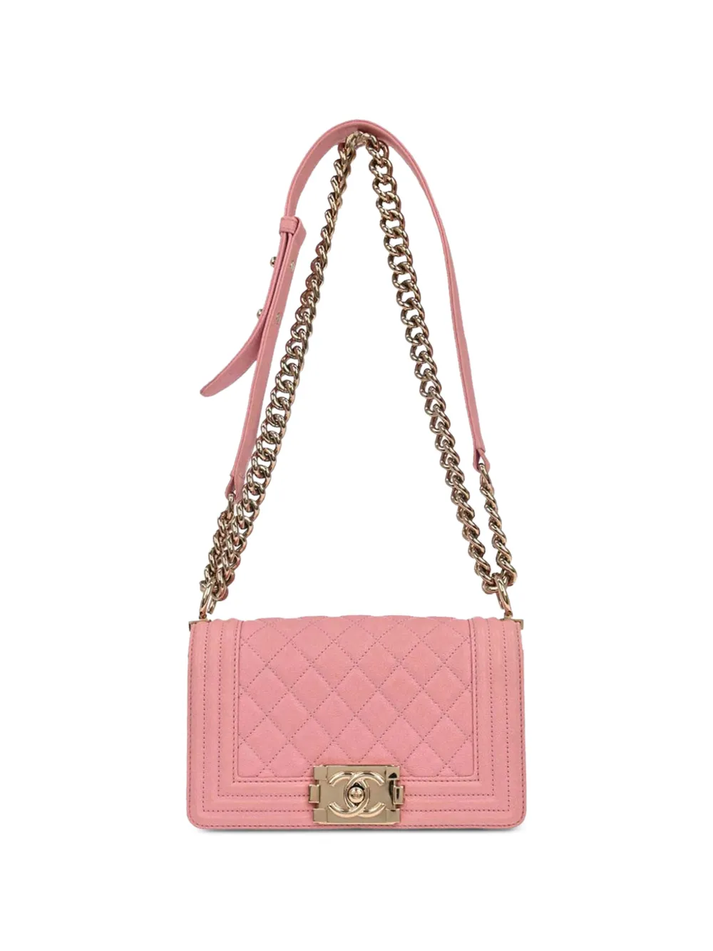 CHANEL Pre-Owned 2019 small Boy Chanel chain shoulder bag - Rosa