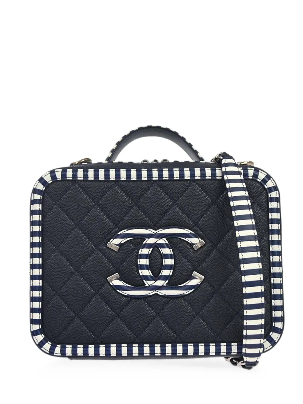 CHANEL Pre-Owned 2019 Filigree vanity handbag - Blu