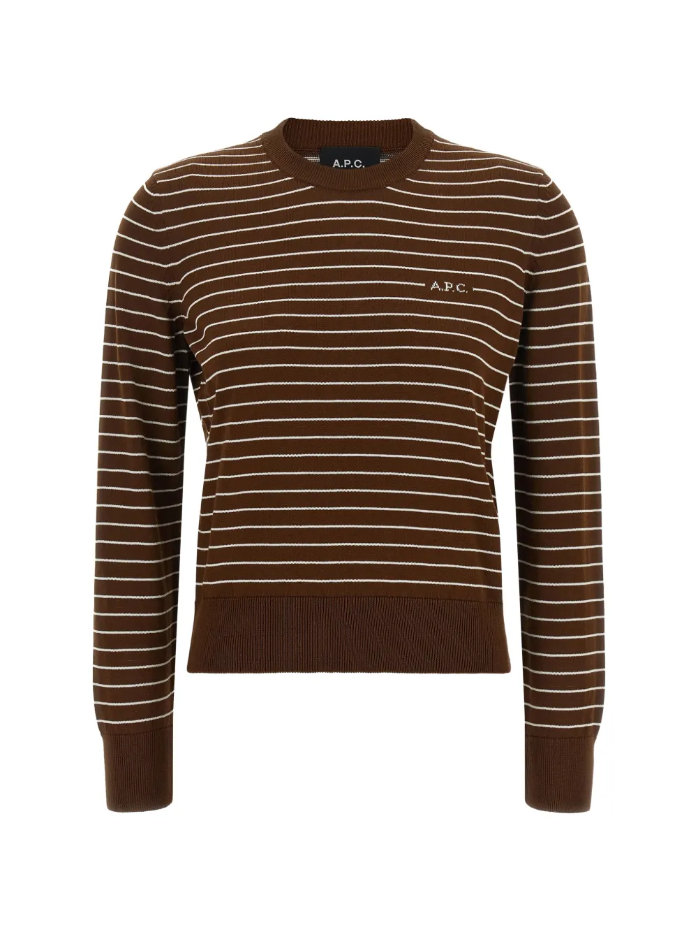 A.P.C. striped Sima sweater - Marrone