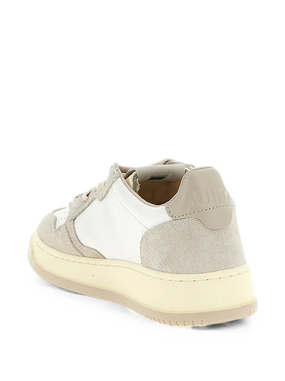 Autry Medalist Low suede-panelled sneakers Wit