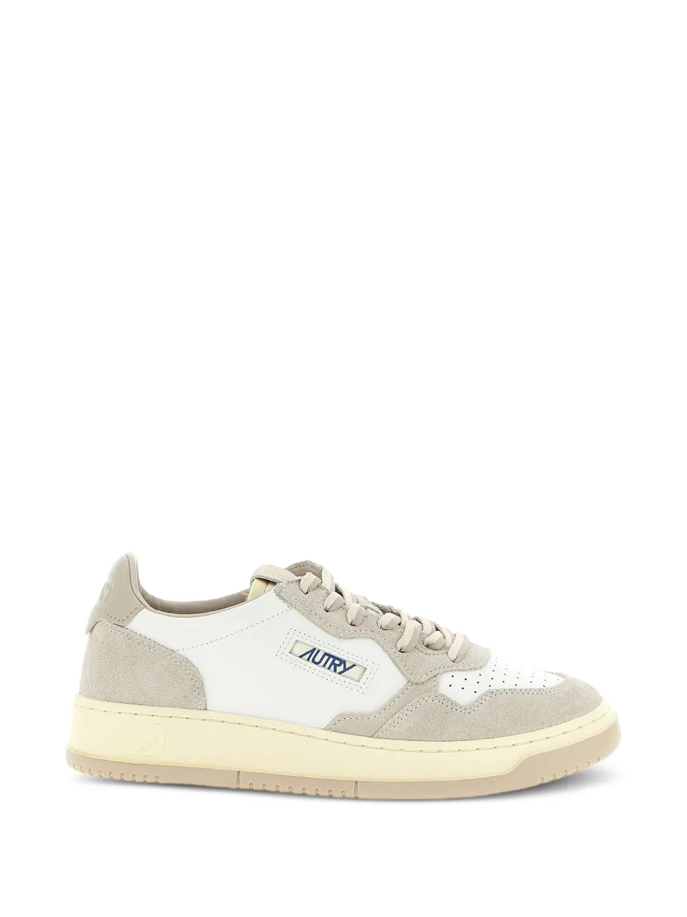 Autry Medalist Low suede-panelled sneakers Wit