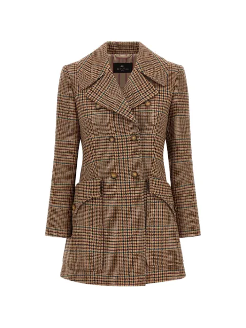 ETRO Prince of Wales double-breasted coat