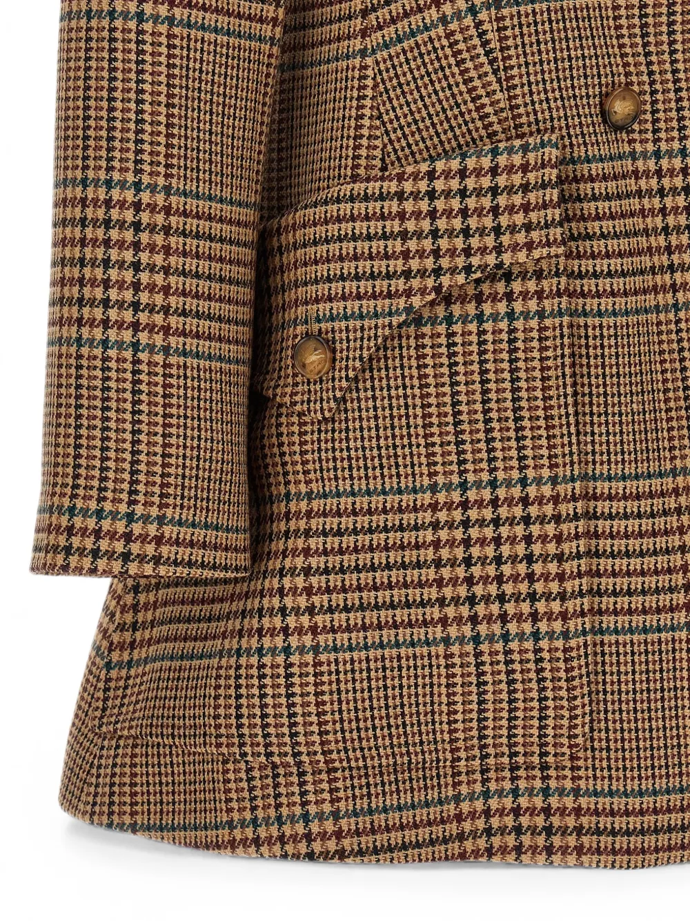ETRO Mantel met dubbele rij knopen Bruin