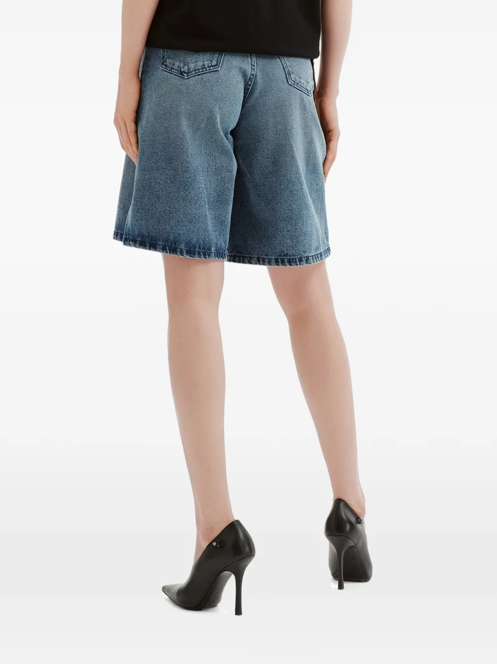 Charles Jeffrey Loverboy Shorts met ribfluwelen zak en trompet-patch Blauw