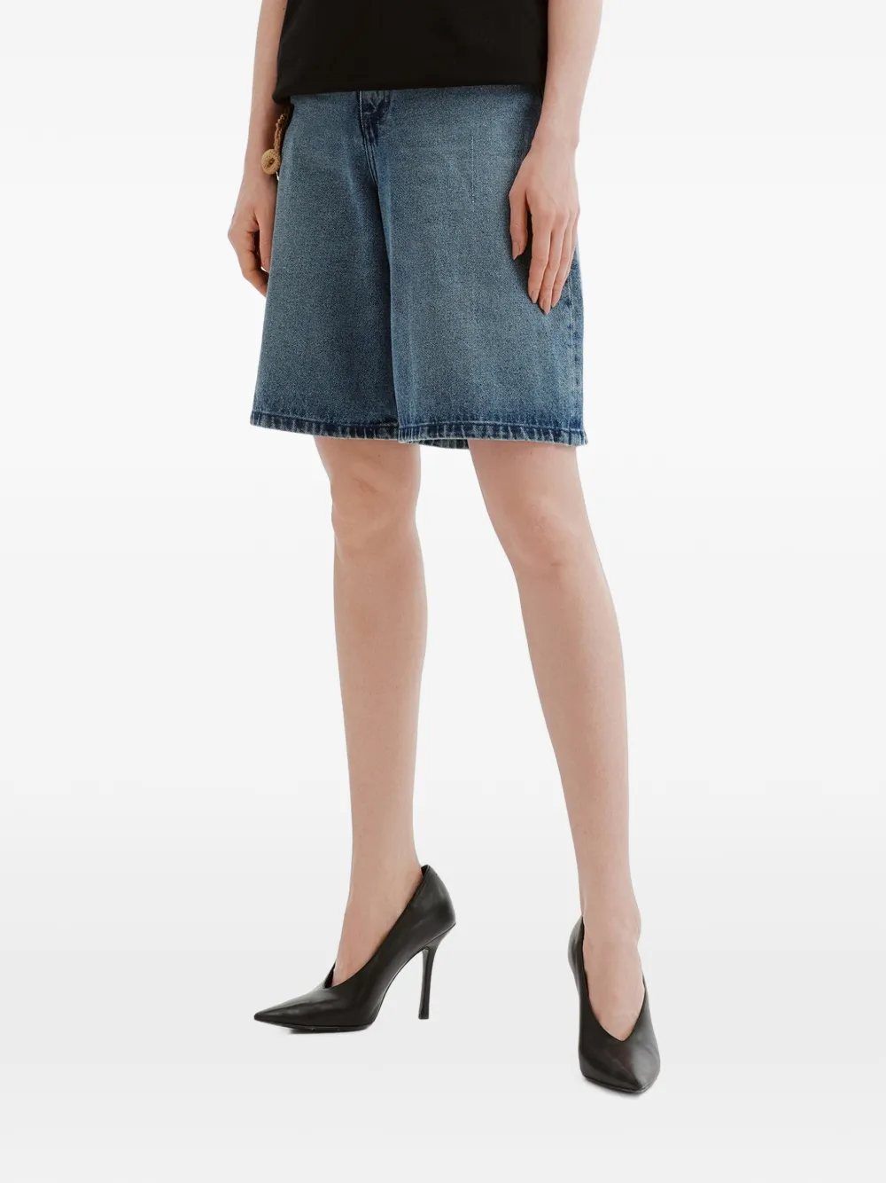 Charles Jeffrey Loverboy Shorts met ribfluwelen zak en trompet-patch Blauw
