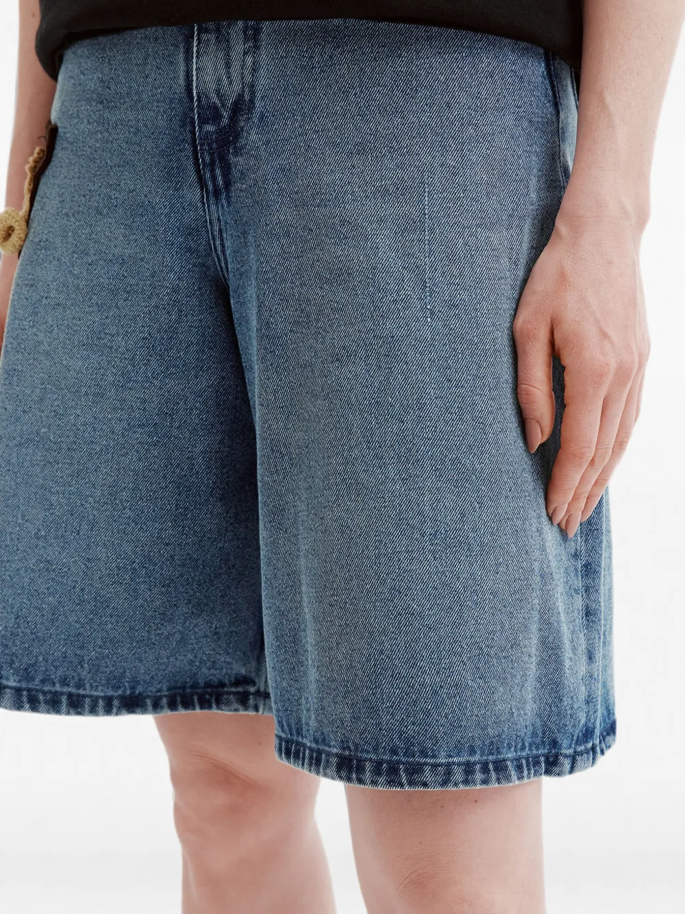 Charles Jeffrey Loverboy Shorts met ribfluwelen zak en trompet-patch Blauw