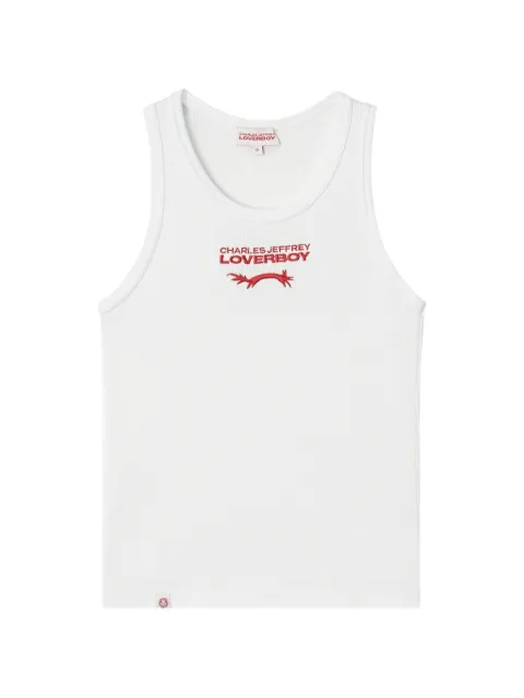 Charles Jeffrey Loverboy logo-embroidered ribbed tank top