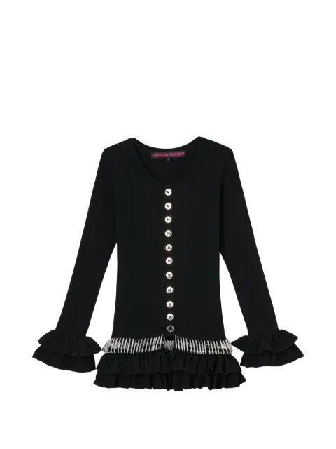 Chopova Lowena ruffled carabiner-detail cardigan