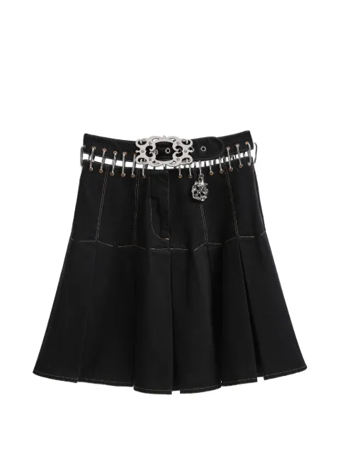 Chopova Lowena Bevo pleated carabiner-detail skirt