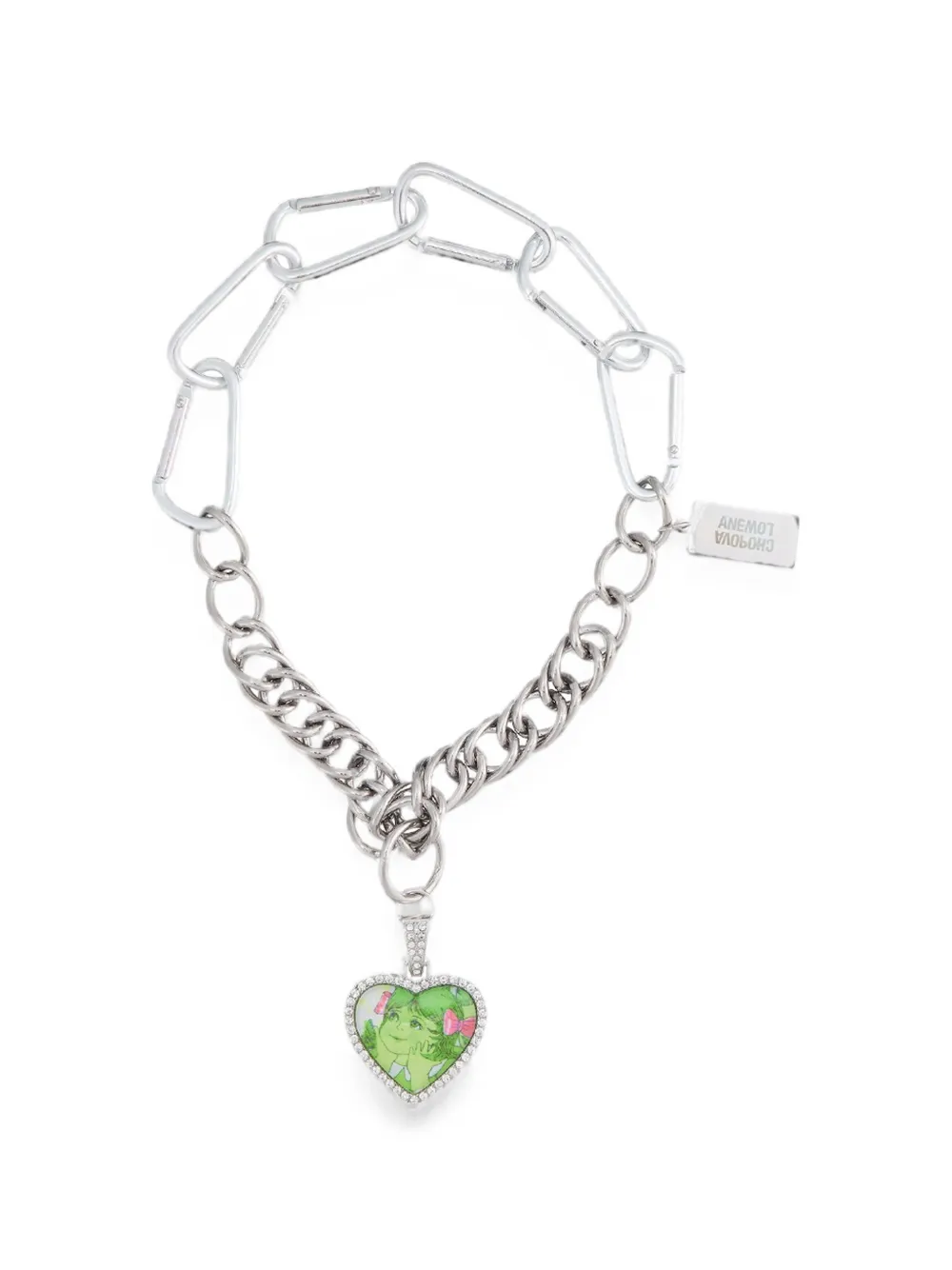 Chopova Lowena Dreamer carabiner heart-charm necklace