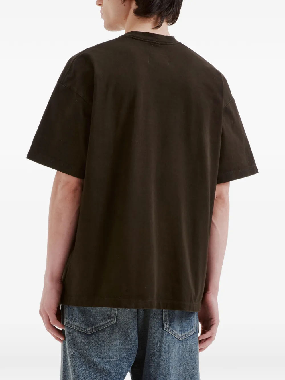 Doublet T-shirt met borstzak en patch Bruin