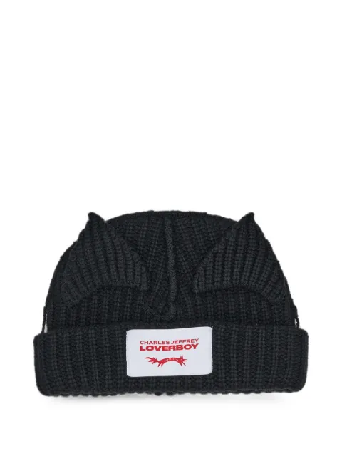 Charles Jeffrey Loverboy Chunky Ears ribbed beanie hat