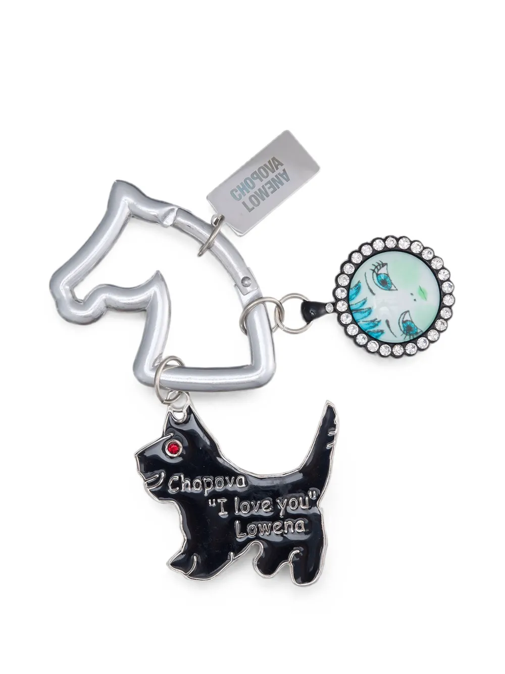 Chopova Lowena embellished charm keyring
