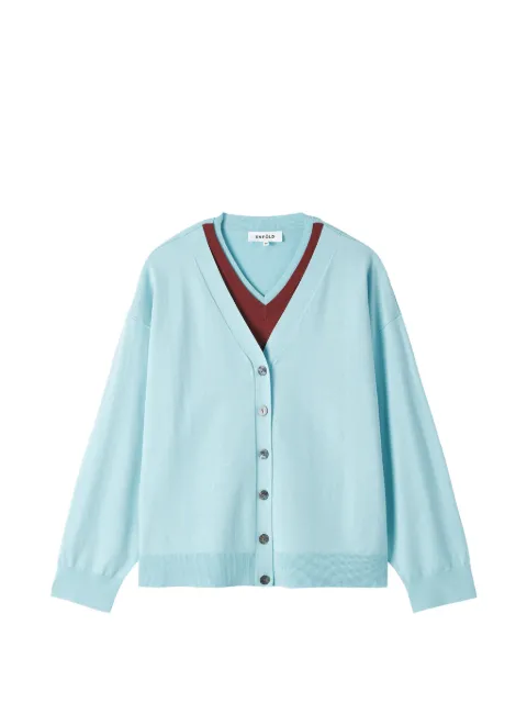 Enföld layered-detail button-up cardigan