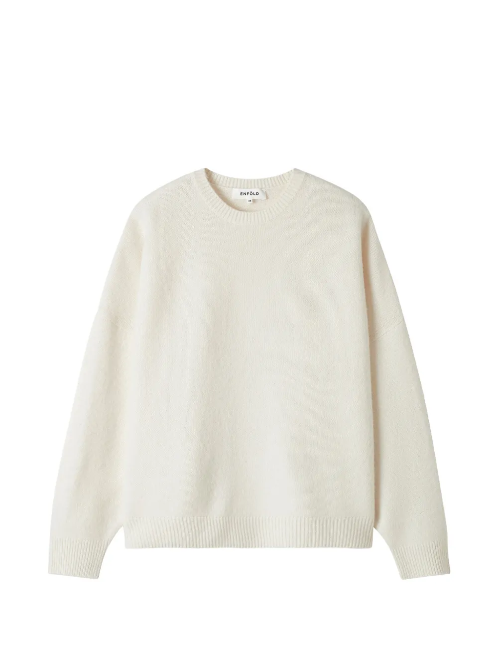 Enföld crew-neck drop-shoulder sweater - Bianco