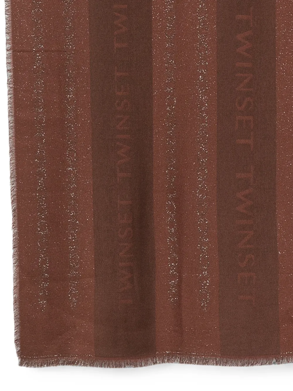 TWINSET Sjaal met logoprint Bruin