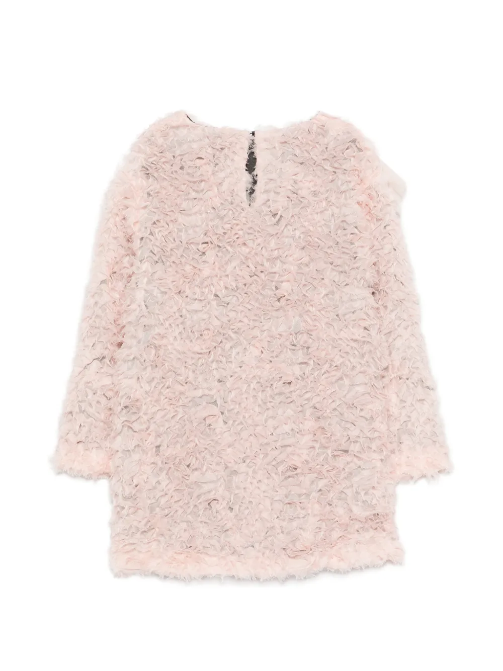 Douuod Kids Jurk met ruches en textuur Roze