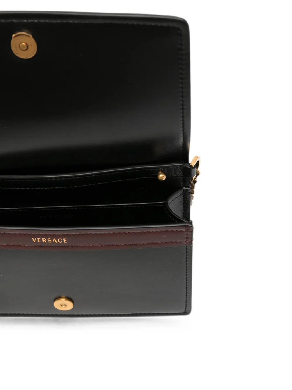 Versace Medusa schoudertas met kettinghengsel Zwart