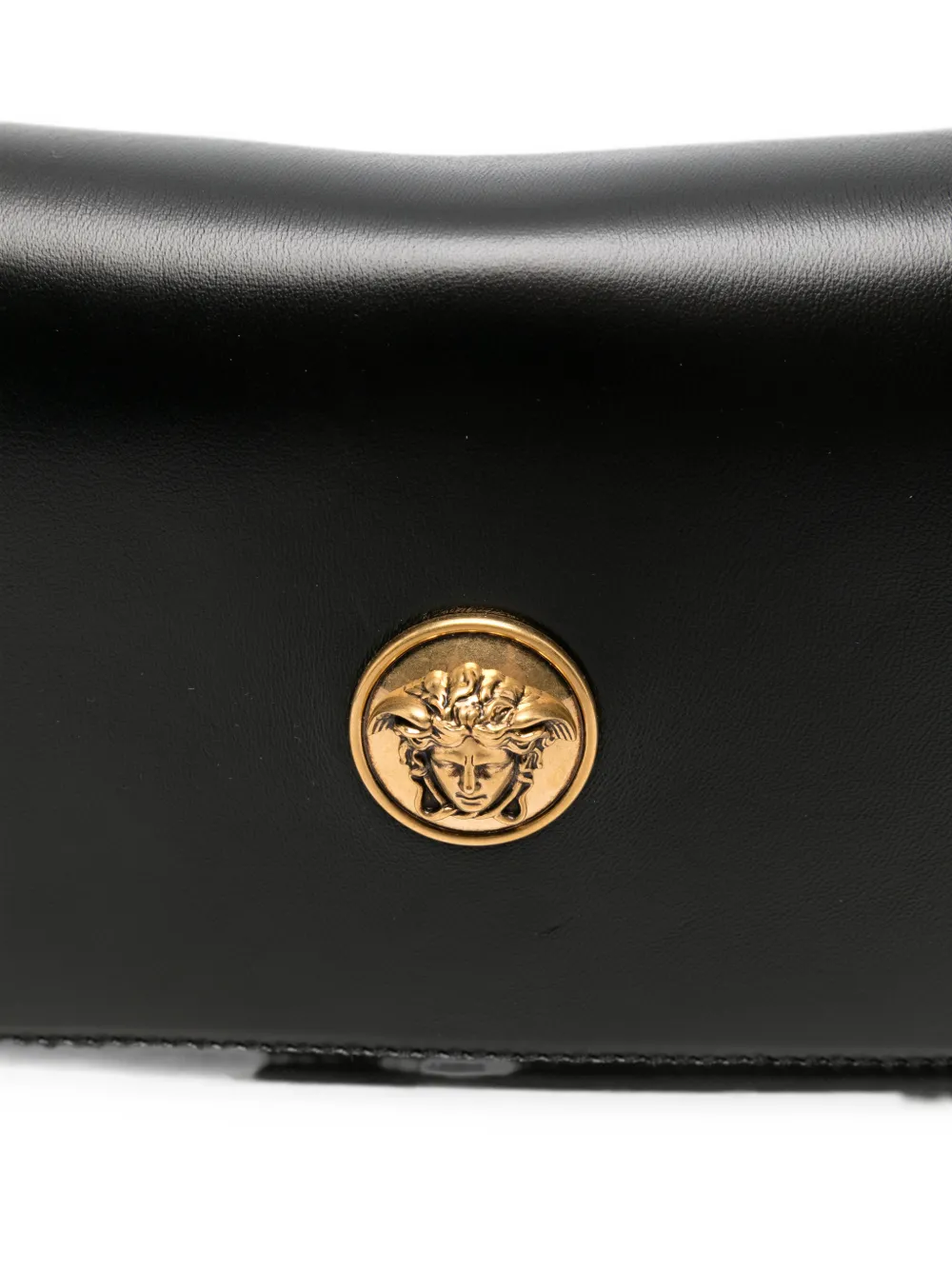 Versace Medusa schoudertas met kettinghengsel Zwart