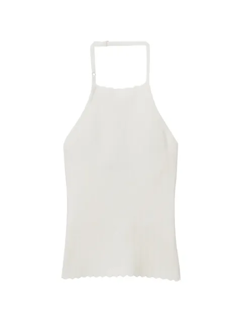 Jacquemus top con cuello halter y bordes festoneados