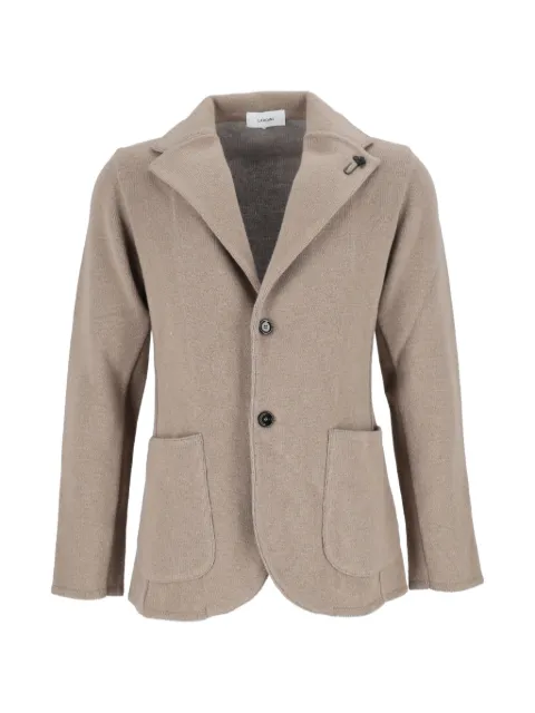 Lardini notched-lapels knitted jacket