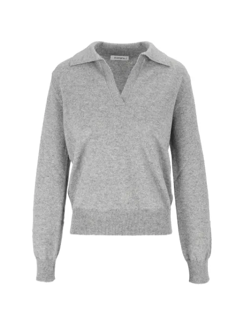 Kangra open-collar long-sleeve sweater
