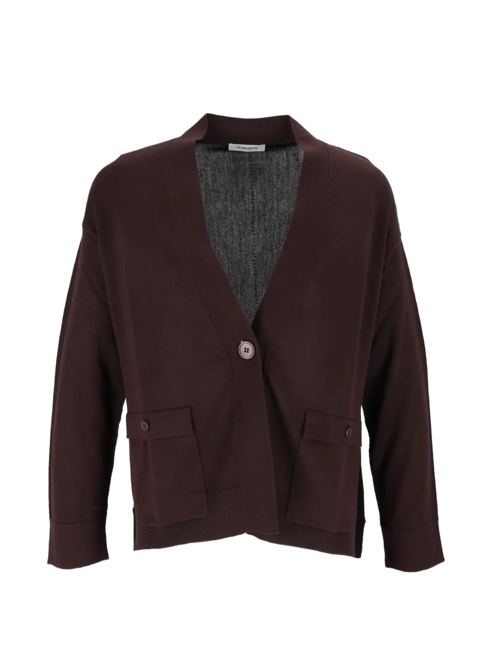 Kangra colour-block buttoned cardigan - Braun